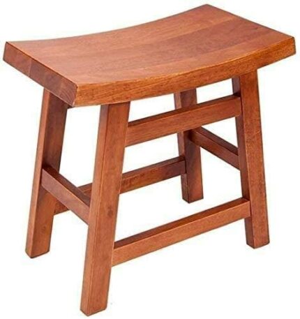 taimowei Wood Bathroom Shower Stools, Anti-Slip Shower Bath Seat Elderly Disabled Pregnant Women Shoes Chair,Household Goods