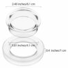 WLLHYF Patio Table Umbrella Hole Ring Plug and Cap Set Silicone Transparent Umbrella Hole Ring with Cap for Glass Outdoors Patio Table Deck Yard