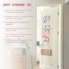 Towel Rack Wall Mounted, Bathroom Towel Storage Hanging Towels Holder, 5 Tier Individual Towel Rail With 10 Hooks, Durable Metal Bathroom Accesso