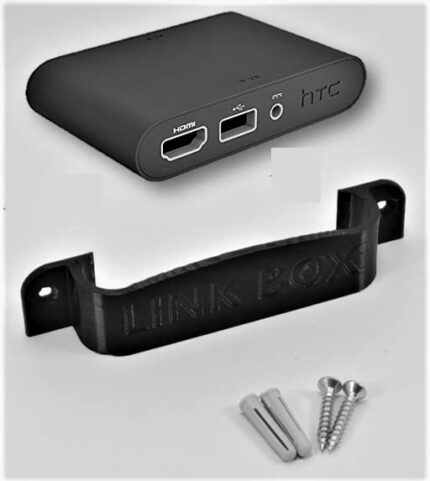 Htc Vive Link Box Wall Bracket / Mount Under Desk (Black)