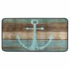 Aslsiy Retro Wooden Board Anchor Kitchen Rug Sea Ocean Kitchen Mat Area Rug Marine Nautical Floor Mat Welcome Non Slip Rug for Kitchen Home Decor