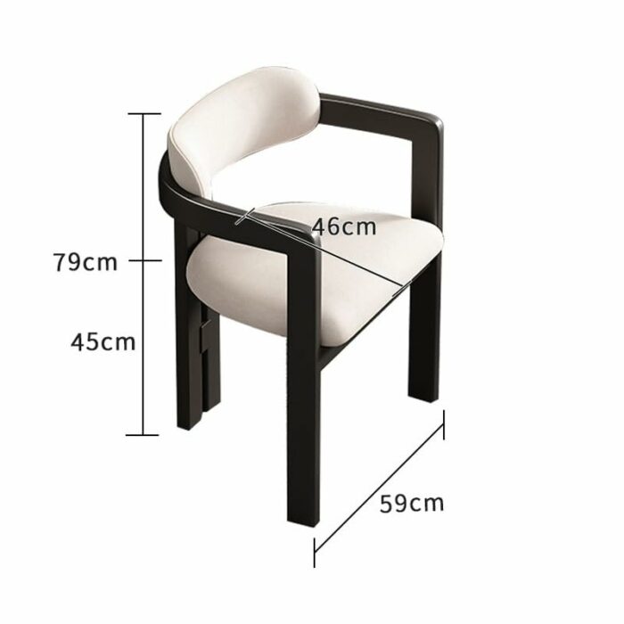 LUKEO Dining Chairs Wood Design Comfortable Upholstered Waiting Chair Ergonomic Adults Dining Table Furniture