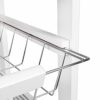 Chef Vida 3 Tier Kitchen Trolley Cart Storage Baskets Drawer, White