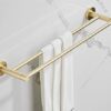 VERDDE Shower Bathroom Accessories Set, Towel, Paper Holder, Coat Hook, Toilet Brush, Polished Gold, Bath Hardware