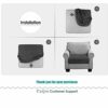 Caijin Sofa Seat Cushion Cover,Soft Velvet Fabric Couch Cushion Slipcover,Stretch Velvet Fabric Elastic Bottom（Black, 3 Seater）