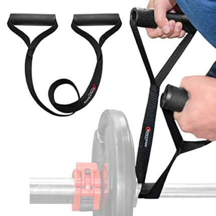 XonyiCos Gym Portable T Bar Row Straps Handle for Olympic Bars Barbell Grips Landmine Attachments Home Gym Equipment for Build Arm Shoulder Back