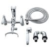 Traditional Bathtub Mixer Tap,Luckyhome Victorian Bath Shower Mixer Tap with Hand Held Shower