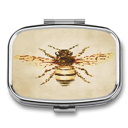 Brown Bee Unemployed Philosophers Guild Pill Box Medicine Box Rectangular Medicine Box 2 Lattice Medicine Box