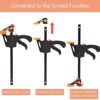 WAIZHIUA 6Pcs Quick Grip Clamps 4 Inch F Wood Clamps Ratchet Bar Clamps One Hand Quick Release Clamp Tool Set for Manual Work, DIY Handmade Craft
