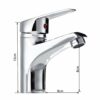 Bathroom Taps Modern Silver Sink Mixer Tap Single Lever Solid Brass Hot Cold Mixer Basin Faucet, Polished Chrome
