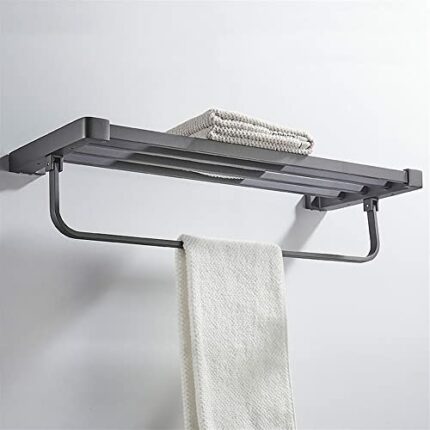 HIGOH Towel Racks, Bathroom Towel Rack Wall Mounted Towel Holder,Brass Bath Hardware Accessory Towel Rack/Bar,Bathroom Shelf Towel Holder,Wall Mo