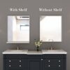 ANYHI Bathroom Wall Mirror with Shelf, White Bathroom Mirror for Wall, Rectangular Wall Hanging Mirror for Living Room Bedroom Entryway, Horizont
