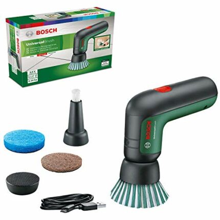 Bosch Home and Garden Electric Cleaning Brush UniversalBrush (3.6 V integrated battery, 1 Micro-USB cable and 4 cleaning attachments included, in