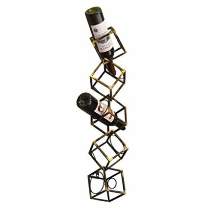 KXDCZ Arched Free-Standing Floor Metal Wine Rack Holders Stands With Adjustable Foot Pads