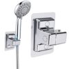 Thinp Shower Head Holder, 360° Adjustable Holder Strong Paste Bracket Universal Wall Mount Replacement Removable Suction Cup Bathroom, Silver (Th