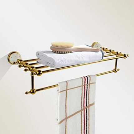 HIGOH Towel Racks, Bathroom Towel Rack Wall Mounted Towel Holder,New Bath Towel Rack,European Style Towel Shelf,Fashionable and Modern Rack,Bathr