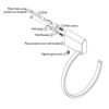 Agua Accessories Towel Ring for Hanging Towel Hanger, Brass Towel Holder Wall Mounted for Bathroom & Kitchen Bathroom Accessories Chrome 12 Years