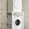 UPIKIT Washing Machine Shelf Rack, Over Washer Machine Storage Unit, Stacking Kit for Washer and Dryer, Washing Machine Storage Shelf for Bathroo
