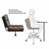 Drafting Chair Tall Office Chair for Standing Desk Adjustable Stools with Backrest & Foot Rest,Pneumatic Lifting Height,Rolling Wheels,for Studio