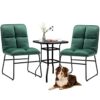 Warmiehomy Dining Chairs Set of 2,Foldable Velvet Chair Upholstered Chair with Black Metal Legs&Soft Backrest Reception Chair Padded Seat for Liv