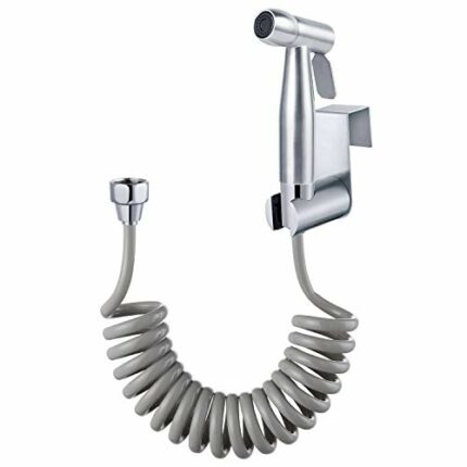 Handheld Bidet Sprayer Toilet with Water Tank Hook and 59in ABS Flexible Telescopic Shower Hose for Bathroom Douche Diaper Cleaning, Pet Bath, Cl