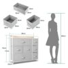 YITAHOME Chest of Drawers, Non-Woven Fabric 7-Drawer Storage Organizer Unit for Bedroom Living Room Closet, Sturdy Steel Frame, Easy Pull Fabric