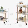 DINGZZ Home Three-layer Removable Dining Trolley Home Kitchen Storage Shelf Multi-function Utility Metal Cart (Color : Argento, Size : 1pcs)