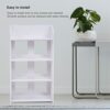 Carved Shoe Cabinet, 4 Tiers White Corner Shoe Cabinet Modern Multifunctional Hollow Carved Shoes Rack Wood Shoes Storage Rack Organising Shelf f