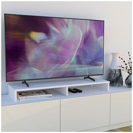 Henor Stand for Monitor Riser Wooden Screen 100 x 26.5 x 12 cm. up to 90 kg. White.