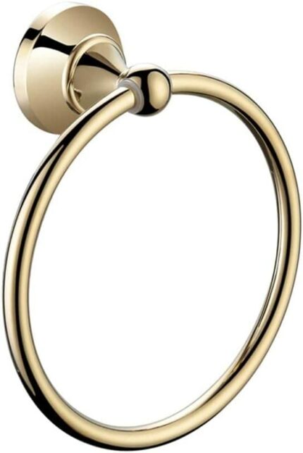 RAKUTE Gold Towel Ring Towel Rack, Bathroom Full Copper Towel Hanging, Bathroom Towel Holder Towel Bar Bathroom Ring