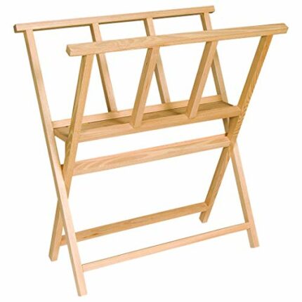 Creative Mark Folding Wood Large Print Rack - Perfect for Display of Canvas, Art, Prints, Panels, Posters, Art Gallery Shows, Storage Rack - [Bee