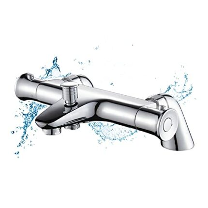 Solepearl Thermostatic Bath Shower Mixer Tap, Modern Bath Taps with Thermostatic Mixer Shower,Solid Brass 38°C Anti Scald Thermostatic Shower Mix