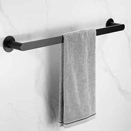 HIGOH Towel Racks,Towel Holder Towel Rail for Bathroom, Nordic Light Hand Towel Holder, Bathroom Bathroom Single Rod Lengthened Towel Bar/33Cm Bl