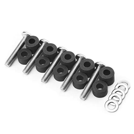 Rust-Free M8 Screws for Samsung TV - 5 Set of Stainless Steel M8 x 45mm TV Mounting Bolts with Washers and 10mm/15mm Spacers, Replacement Wall Mo