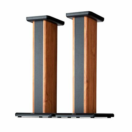 Edifier SS02 S2000PRO / S1000DB Speaker Stands Pair - 26.5 Inches - Wood Grain (Brown/Black)