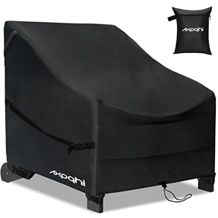 AXPQHI Adirondack Chair Cover,Outdoor chair covers waterproof Size Upto 32W x 34D x 36H inch,patio chair covers for outdoor furniture,black