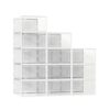 AVGXC Clear Plastic Stackable Shoe Boxes, 12 Pack Shoe Storage Boxes with Lids, Transparent Shoe Organizers for Closet, Space-Saving Shoe Contain