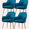 dining chair Kitchen Dining Room Furniture Chairs Set Of 4 Dining Chairs Kitchen Chairs Living Room Chairs Sturdy Metal Feet For Living Room Bedr