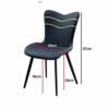 dining chair Kitchen Dining Room Furniture Chairs Faux Matte Suede Leather Dining Chairs Living Room Bedroom Kitchen Backrest Chair (Color : Dark