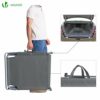 VOUNOT Folding Sun Loungers Set of 2, Sunbed with Adjustable Backrest & Sunshade for Garden, Beach, Patio, Pool, Camp, Load 110 kg, Grey