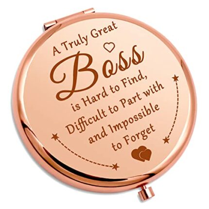 Boss Gifts for Women Birthday Gift Personal Mirror Boss Lady Appreciation Gifts Retirement Gifts for Supervisor Manager Going Away Gifts for Cowo