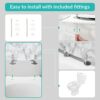 Anika 92499 Marble Effect Toilet Seat Anti Bacterial Coating Chrome Hinges, 43cm x 37.5cm