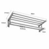 60 cm Long Towel Rack Stainless Steel SUS 304 Towel Rail Bathroom Storage Shelf with Multi Towel Bar Wall Mounted Towel Holder Brushed Rails with