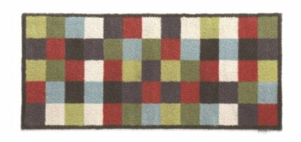 65cm x 150cm HUG RUG (check 10 design) machine washable doormat dirt trapper absorber door mat
