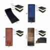 Storage Bag 5 Pockets Home Sofa Side Remote Control Hanging Non Slip Chair PU Leather Arm Rest Couch Magazine Space Saving Organizer Practical(Da