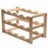 ZYZMH 12Bottle Red Wine Rack DIY Beer Holder Kitchen Bar Solid Wood Display Shelf room wine cabinet hotel wine bottle rack LU720348