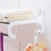Towel Rack Wall-Mounted Towel Rail With Retractable,Suction Cup Hook,Simple And Easy To Install Bathroom Accessories