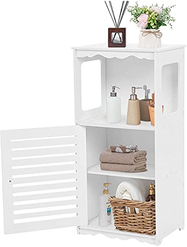 Column Bathroom Cabinet Tall Bathroom Cabinet Freestanding Bathroom Storage White Dresser, Narrow Storage Cabinet, Storage Cupboard Floor Standin
