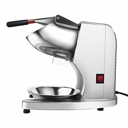 SBSNH Electric Ice Crusher Shaver Snow Cone Maker Machine for Home and Commerical Use,Stainless Steel Double Knife,Heightening