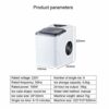 XYZMDJ Portable Automatic Electric Ice Maker Household Mini Square Shape Ice Making Machine 15kg/24H Home Family Small Bar Coffee Shop